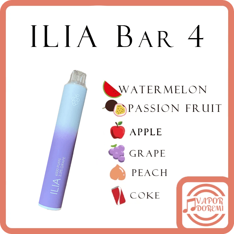 ILIA BAR 4 多口數\一次性\拋棄式電子菸 #6500口